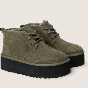 New Ugg Nuemel Heritage Burnt Olive Platform (Size 8)